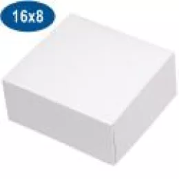 Boîte patisserie blanche 16x16x8cm (M)